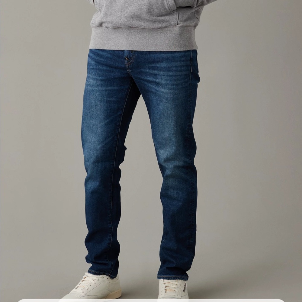 AE AirFlex+ Slim Straight Jean 38/30‎ Rustic Blue NWT